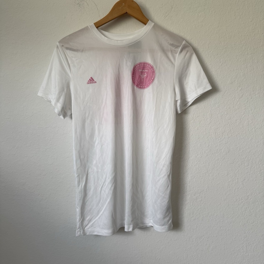 Adidas INTER MIAMI Creator Tee Women's Large  White FQ8631 Climatch